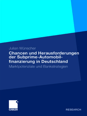 cover image of Chancen und Herausforderungen der Subprime-Automobilfinanzierung in Deutschland